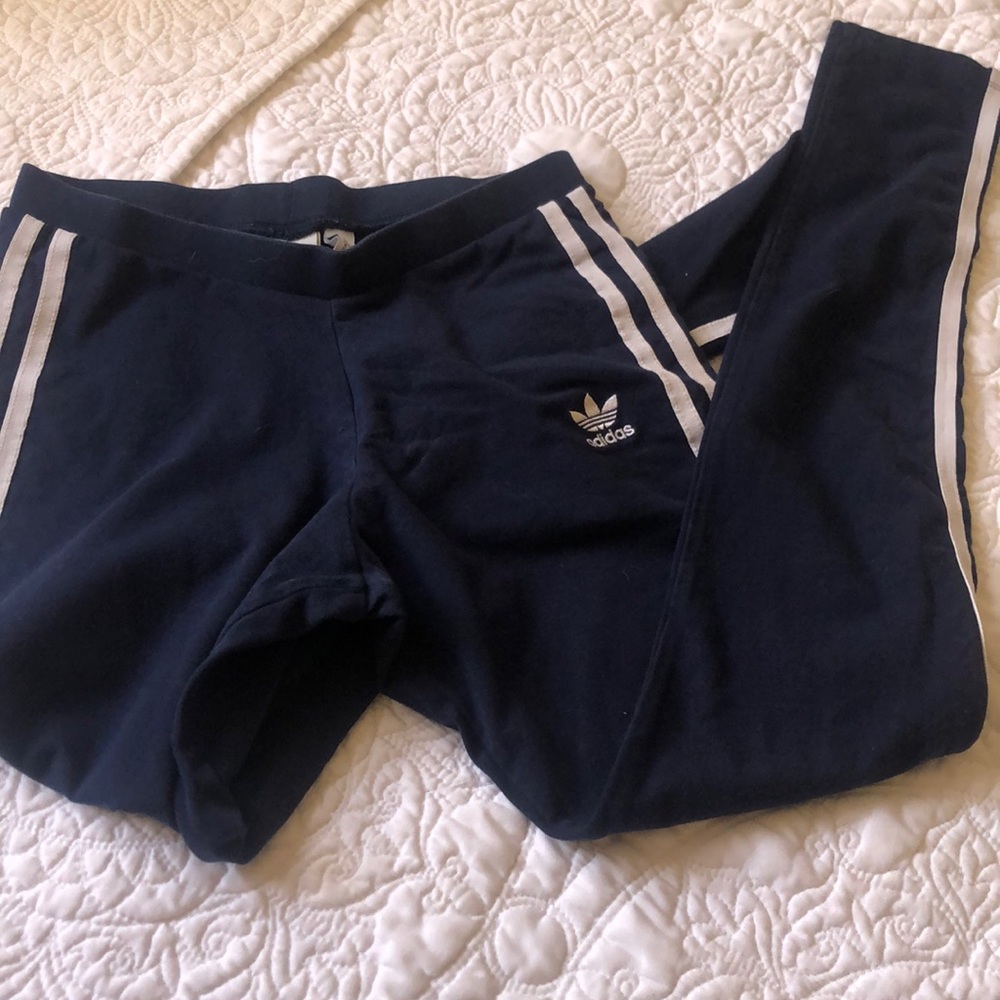 Navy blue adidas pants